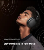 Oraimo BoomPop Lite Wireless Headphones ENC Over-Ear Spatial Audio - Black - Image 6