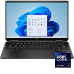 HP Spectre x360 2-in-1 Laptop 16-aa004nia, Intel core ultra 7 155H(up to 4.8ghz) 16GB DDR5 (onboard) | 512GB SSD, | 16"  TOUCHSCREEN display BACKLIT KEYBOARD  Fingerprint reader | Nightfall black ,