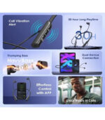 Oraimo Necklace Lite Call Vibration Wireless Headphones All Day Playtime Black - Image 4